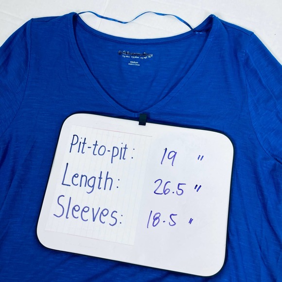 Soft Surroundings V-Neck Tunic Blouse Lightweight - Picture 4 of 6